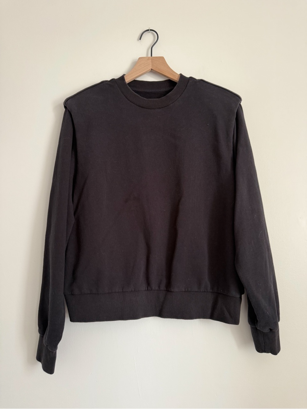 Pistola Kirsten Shoulder Pad Crewneck Sweatshirt Black S